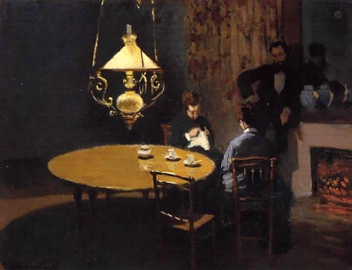 Claude Monet An Interior after Dinner